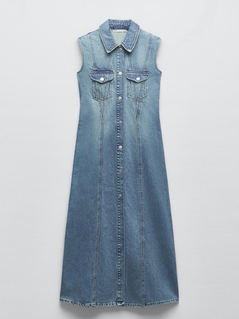 Zara denim maxi dress